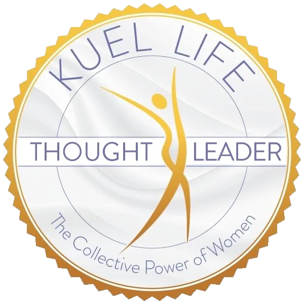 kuel+life.png A gold-bordered circular badge reading 'Kuel Life, Thought Leader, The Collective Power of Women' around a golden figure.